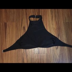High neck black bikini top